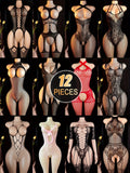 Women’s Night wear Lingerie Bodysuit Set – 12 Pieces