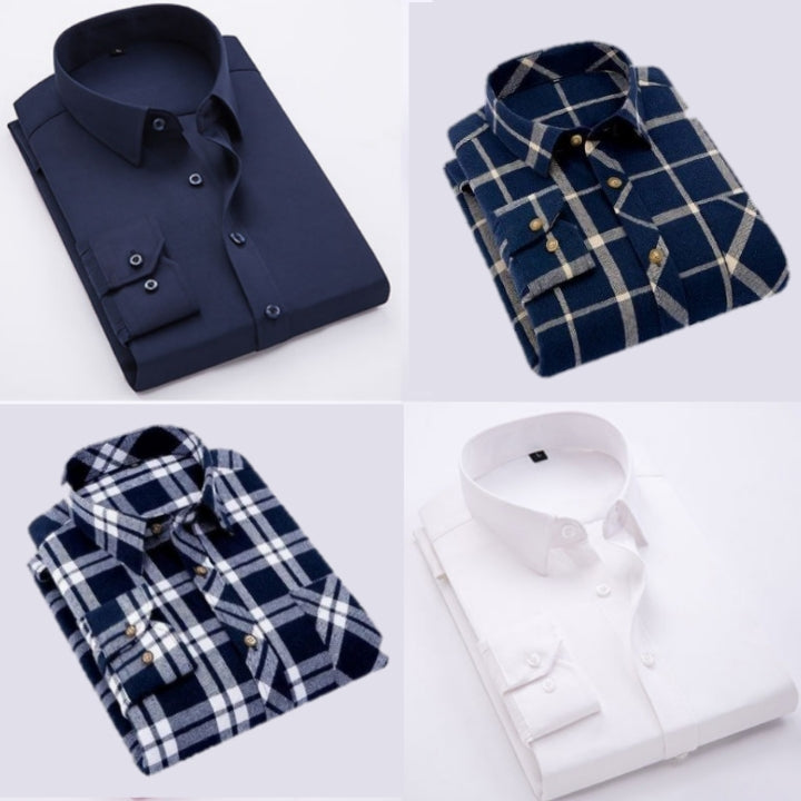 New Stylish Premium Cotton Casual Shirts(Pack Of 4)
