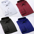 Dotted Premium Black,White, Maroon, Royal Blue Cotton Casual Shirts Pack Of 4